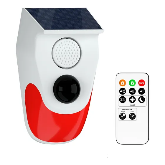 Alarma Inalambrica Solar Sensor De Movimiento Contro Remoto