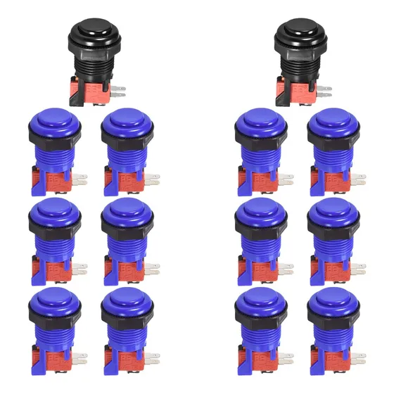 Kit 14 Pulsadores Para Maquinitas Arcade 125v 8a Videojuegos