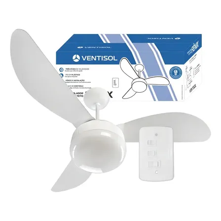 Ventilador Fenix Br 3p Inj Bran Cv3 Premium Ventisol 96 Cm Branco Plástico 3