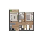2 dormitorios  |  1 baño