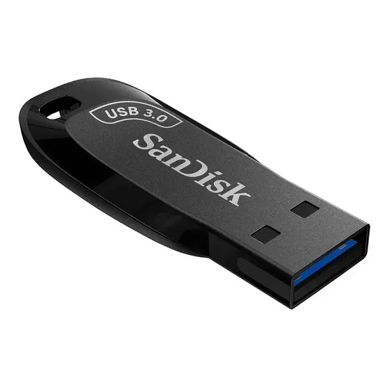 Unidade flash preta Sandisk Ultra Shift 32gb USB 3.0 100MB/s