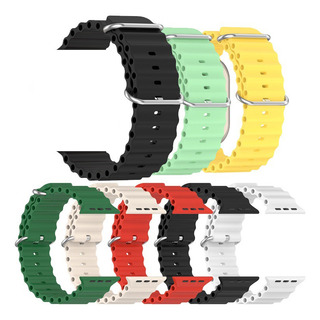 02x Pulseiras Silicone Para Apple Watch 49mm 45/44/42/41 02x Pulseiras Silicone Para Apple Watch 49mm 45/44/42/41