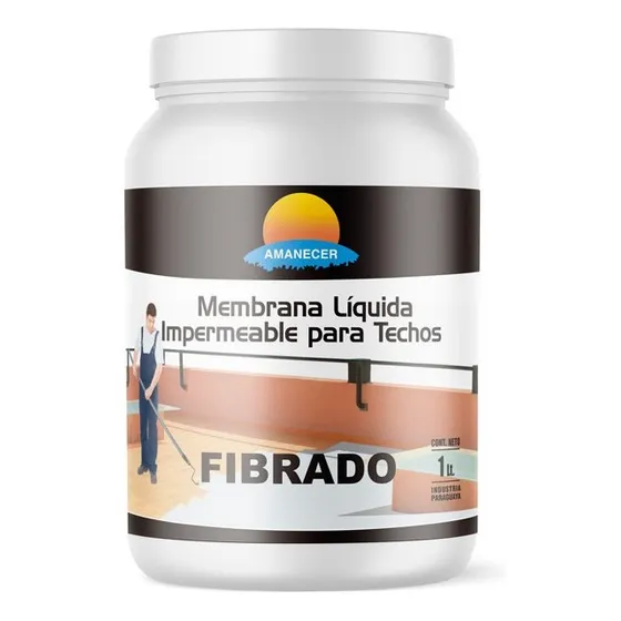 Membrana Líquida Para Techos Fibrado 1,0 L  | Amanecer