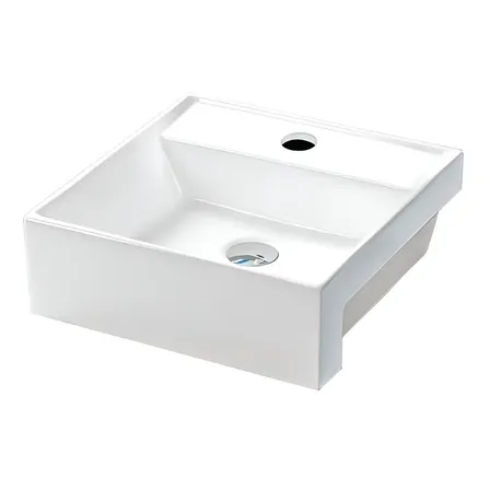 Cuba Louça Semi Encaixe Porcelana 41 X 41 Cm Branca Apoio Branco Louça