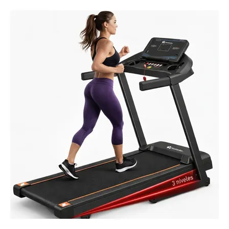 Caminadora Eléctrica 2.5hp 110v Plegable Bocinas Profesional Color Negro Bluelander