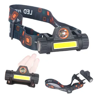 Lanterna Cabeça Capacete Recarregavel Led T6 + 1 Led Cob Lanterna Cabeça Capacete Recarregavel Led T6 + 1 Led Cob