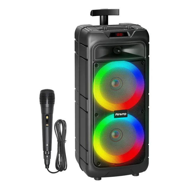Airamp Bocina Bluetooth Portátil Audio Con Micrófono Luz Led