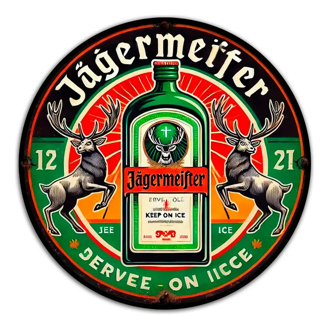 #1099 - Cuadro Decorativo Vintage Jägermeister Bar Ciervo