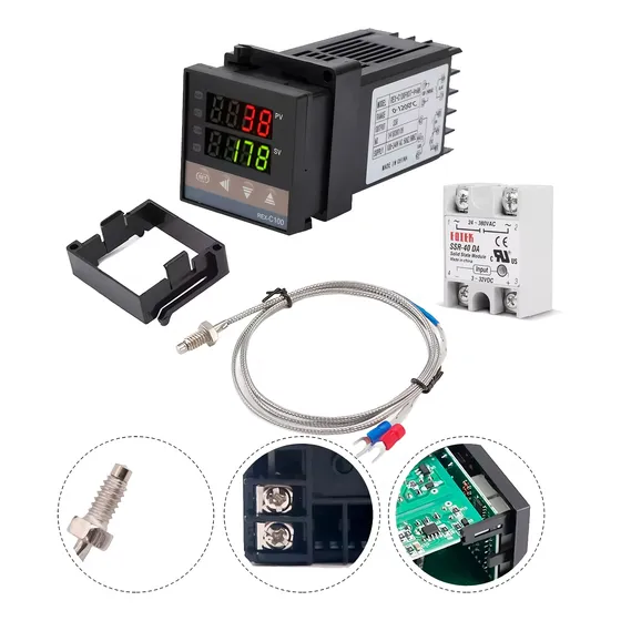 Kit Pirómetro Rex-c100 Control Temperatura Medición 0-1300°c
