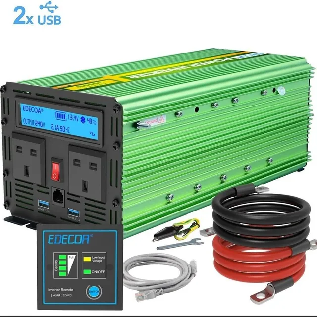 Inversor Dc/ac 3000w/6000w Con Control Remoto Edecoa Dpm30