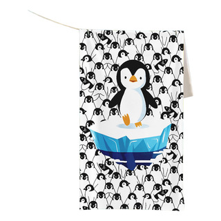 Toalha De Praia Impressa Em Microfibra, Estilo Pinguim1 Dgc Toalha De Praia Impressa Em Microfibra, Estilo Pinguim1 Dgc