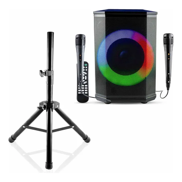 Combo Sonido Total Bafle 8 Recargable Con Soporte Trípode