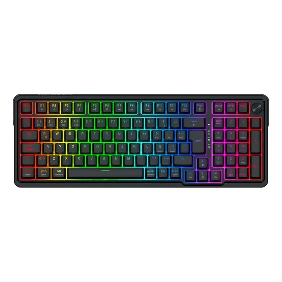 Teclado Gamer Redragon Qwerty K686rbg-m-sp Negro Español Latinoamérica