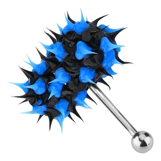 Piercing Para Lengua Vibrante Con Cuerpo De Acero Inoxidable