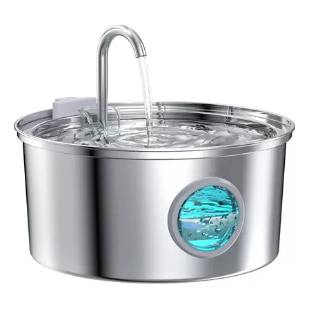 Fuente Dispensador Agua Bebedero Mascotas Cero Inoxidable