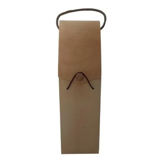 Caja De Madera Para 1 Botella De Vino - Portabotella