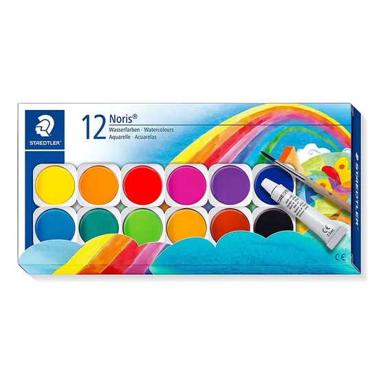 Acuarela 12 Colores + 1 Blanco Tubo Con Pincel