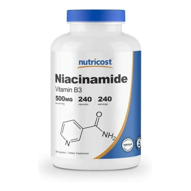 Original Nutricost Niacinamida (vit B3) 500 Mg, 240 Cápsulas