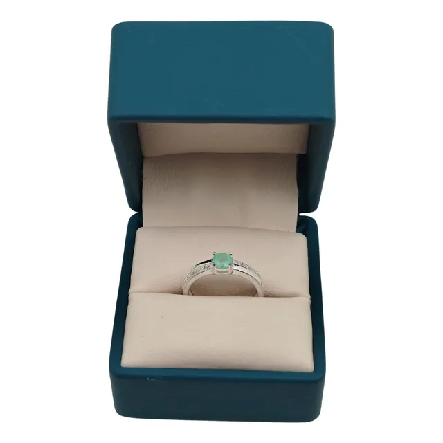 Anillo Plata Ley 925 Esmeralda Colombiana Legitima 10talla 6
