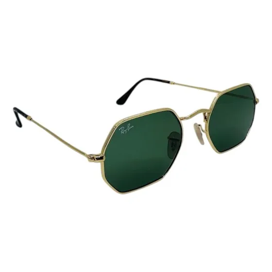 Anteojos De Sol Ray-ban Rb3556 Hexagonal Gold Y Green