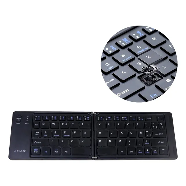 Mini Teclado Bluetooth Plegable Portátil Ios Android Windows