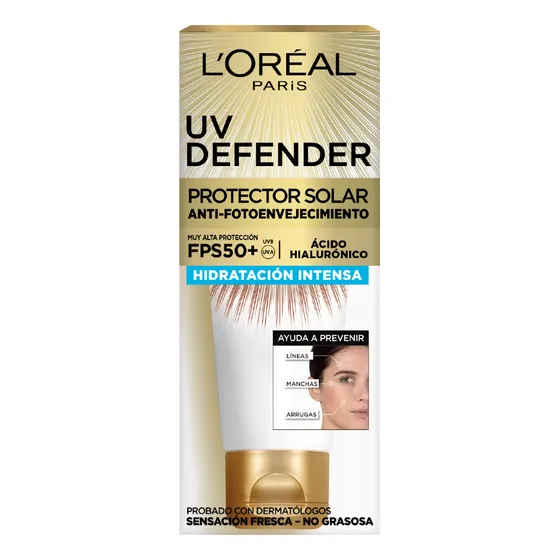 Crema Facial Uv Defender Hidratación Intensa Fps50+ De 40 Gr