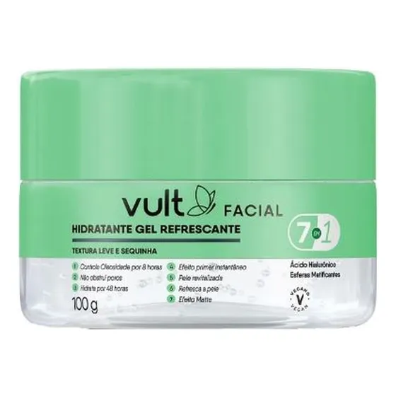 Creme Hidratante Facial Skincare Gel Refrescante Vult 100g