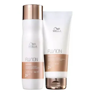 Kit Wella Fusion Shampoo 250ml E Condicionador 200ml Kit Wella Fusion Shampoo 250ml E Condicionador 200ml