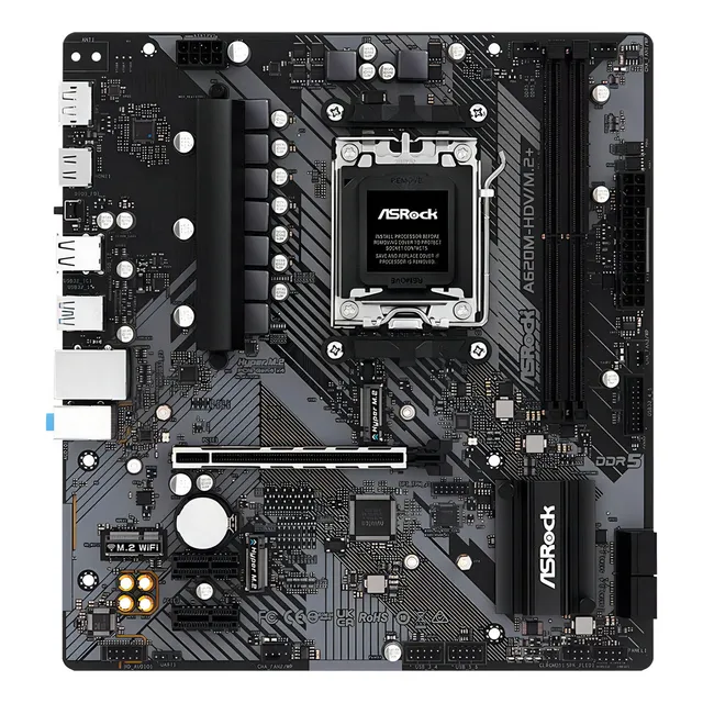 Placa base Asrock A620m-HDV/m.2+, DDR5, Socket AM5, m-ATX, color negro