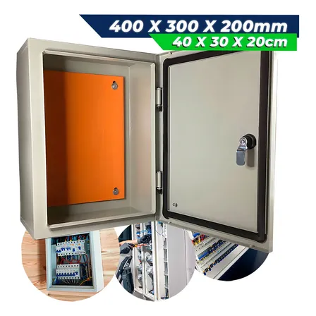 Caixa Estanque Painel Elétrico Ip54 Autack 40x30x20cm Cinza