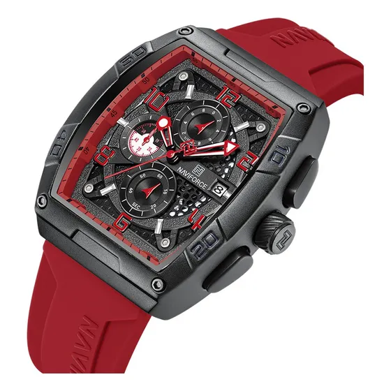 Relojes Deportivos Naviforce Trend Style Con Esfera Cuadrada