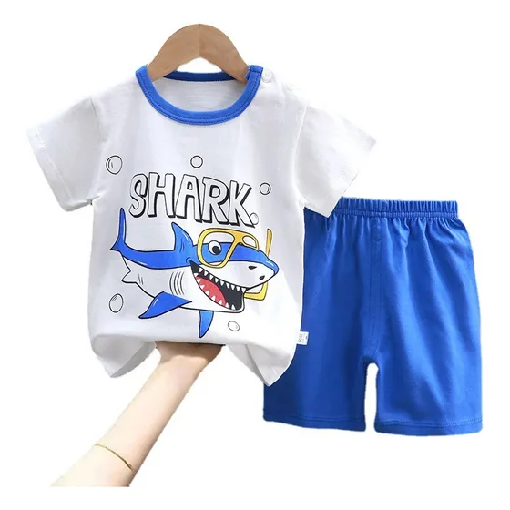 Conjunto De Bebé Ropa Para De Camisa Shorts Con Estampa
