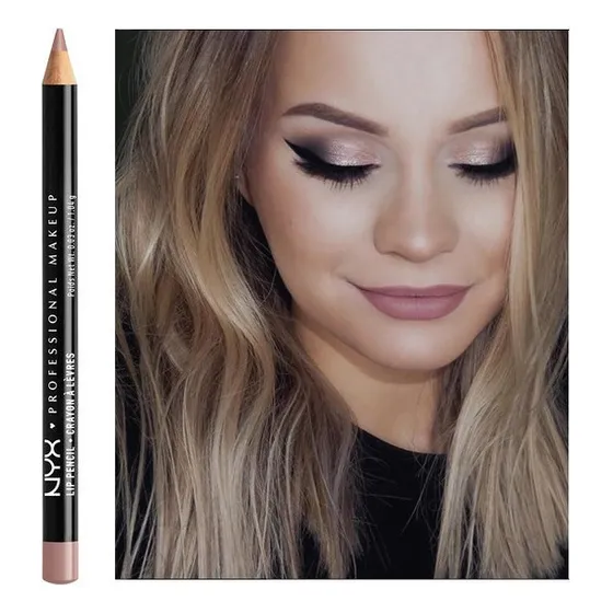 Lápiz labial Nyx Slim, delineador bucal, color Spl831, color malva