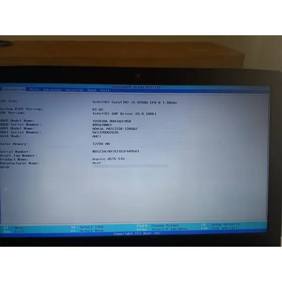 Notebook Acer Gamer I5 + 12 Gb + Placa De Vídeo Mx130 2gb Preto