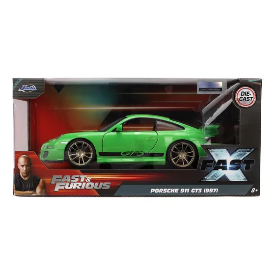 1/24 Porsche 911 Gt3 Rápidos Y Furiosos X Jada Color Verde