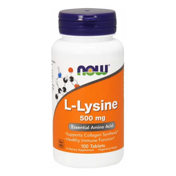 100 Comprimidos De L-lisina De Supplement Now Foods (paquete