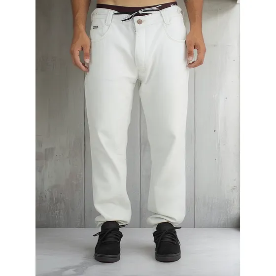 Calça De Skate Jeans Claro Hocks Skate Flex Regular Original