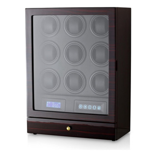 9 Watch Winder With Led Backlight, Remote Control, Lcd Displ 9 Watch Winder With Led Backlight, Remote Control, Lcd Displ