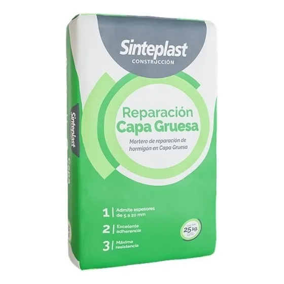 Mortero De Reparacion Hormigon Capa Gruesa 25kg Sinteplast