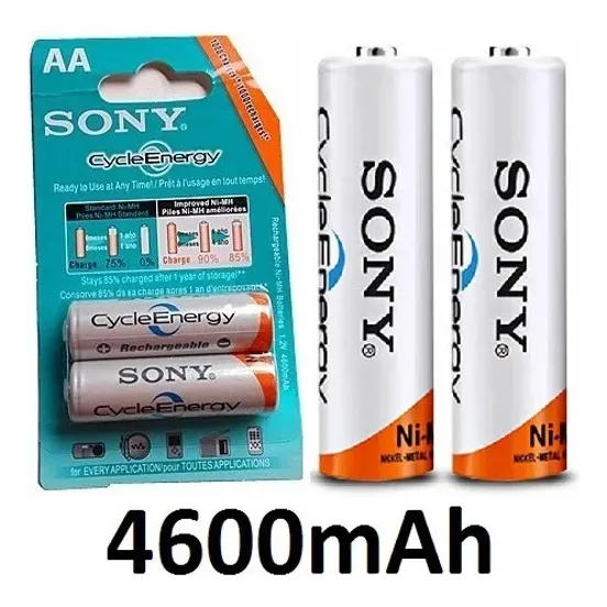 Baterías Recargables Aa Sony 2 Pilas/ 4.300 Mah 1.2 V