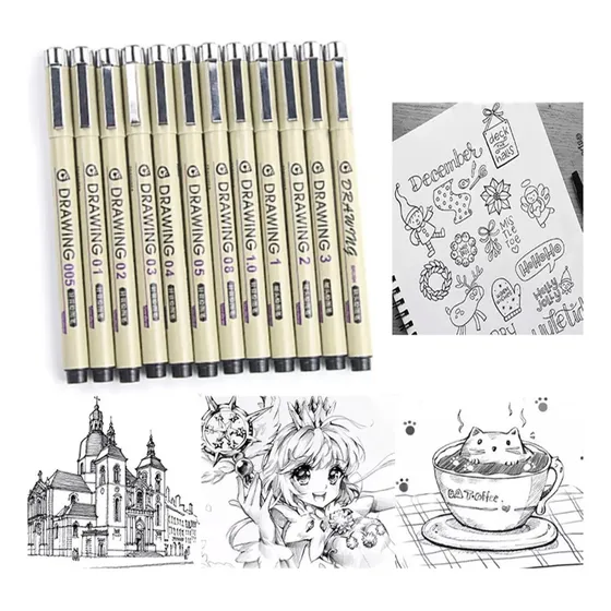 Estilógrafo Para Pigma Micron Set 12pz Manga Dibujo