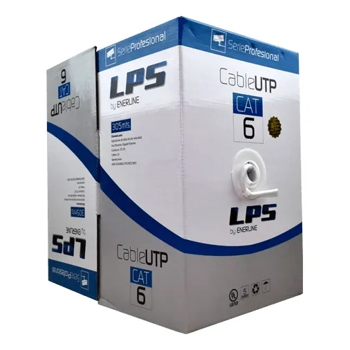 Cable de red par trenzado utp 24agwEnerline Cable Red Utp Cat 6 Interior 305m color blanco