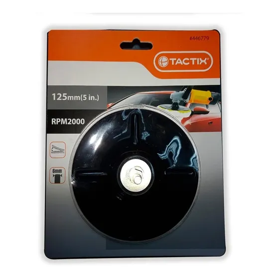 Disco Respaldo De Goma 5 - 12.5 Cm Con Velcro Tactix 446779