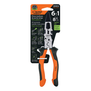 Pinza Multiuso 8'' Punta Larga, Comfort Grip, 103013 Truper Pinza Multiuso 8'' Punta Larga, Comfort Grip, 103013 Truper