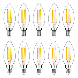 E12 - Bombilla Led De Filamento, 4 W, 35 W, 10 Unidades E12 - Bombilla Led De Filamento, 4 W, 35 W, 10 Unidades