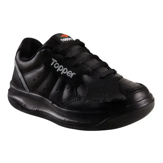Zapatilla Cuero Colegial Negro Topper Xforcer Kids 21883