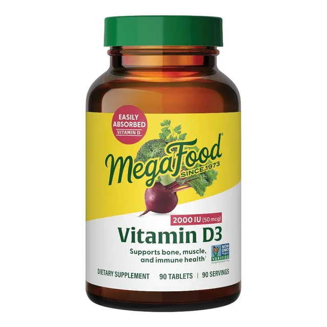 Vitamina D3 2000 Iu Megafood 90 Tabletas