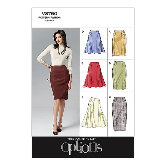 Vogue Patterns Costura Para Falda Tamaño