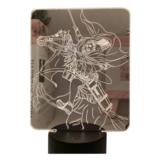 Anime Attack On Titan 3d Lámpara Erwin Smith Luz Decoración