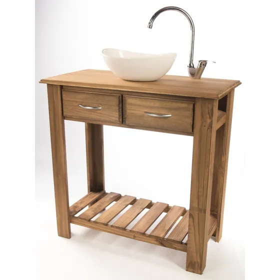 Combo Set Completo Bacha Luna Griferia 80cm Vanitory Baño